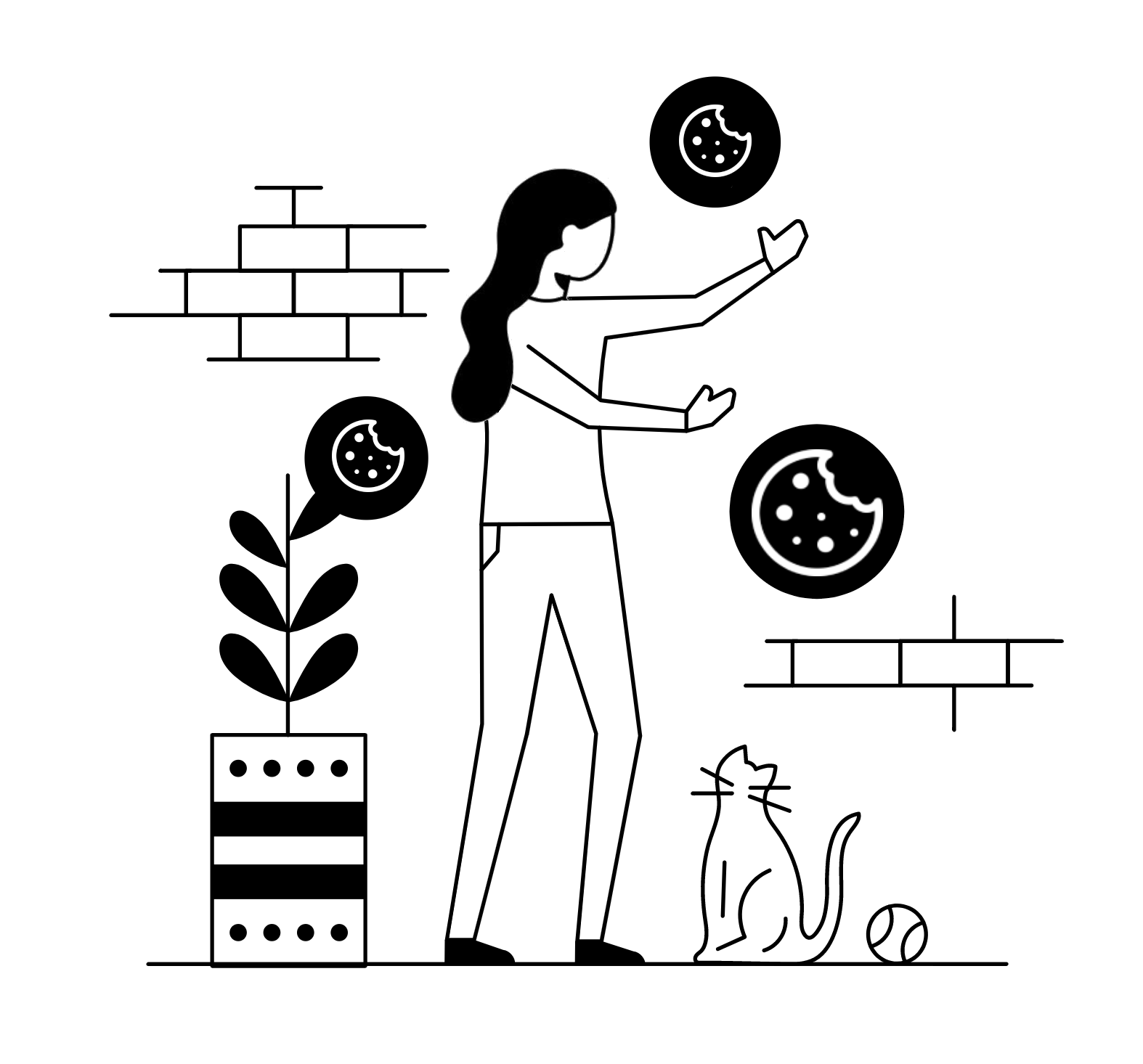 A concept image of cookie processing